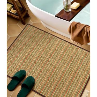 Imagem de YIHOUSE Tapetes de banho antiderrapantes para banheiro 61 x 91 cm, tapetes absorventes de secagem rápida, lavatória, cozinha, (verde, 61 x 91 cm)