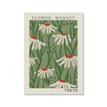 Imagem de Picasso Matisse Flor Bauhaus William Morris Arte de Parede Pintura em Tela Mercado de Flores Galeria Cartazes Impressões Modernas para Decoração de Sala de Estar (SKU7,12 x 45,7 cm = (30 x 45 cm), sem