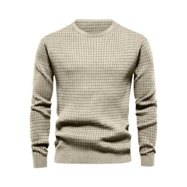 Imagem de Novo moletom masculino com gola redonda, cor sólida, grande, primavera