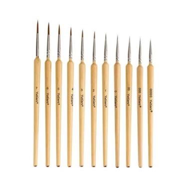 Imagem de Conjunto De Pincéis De Pintura Em Miniatura Com Detalhes Finos, 11 Peç