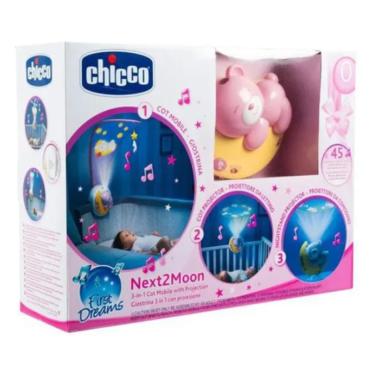 Imagem de Móbile Berço Recém Nascido Next2moon 3 Em 1 Rosa Chicco