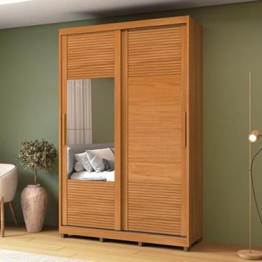 Imagem de Guarda-roupa Solteiro Com Espelho 2 Portas Correr 3 Gavetas 150cm Mult