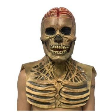 Imagem de Máscara de cosplay Residents Mouth Moves Skull Halloween Latex - yiwei