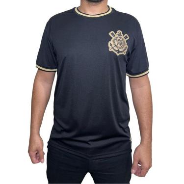 Imagem de Camisa Corinthians Torcedor Escudo Gold Bordado Masculino-Masculino