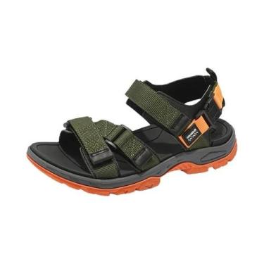 Imagem de Sandálias De Verão Masculinas Com Tiras Ajustáveis Antiderrapantes Par