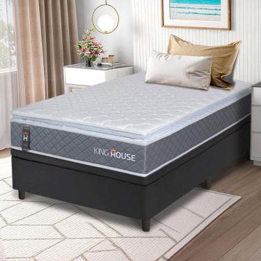 Imagem de Cama Box Baú Luanda Espuma D28 Solteirão 96x203 King House