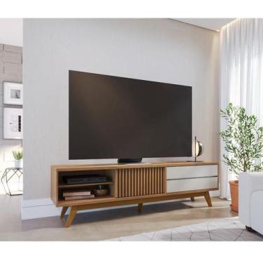 Imagem de Rack Bancada Ambiente Veneza Freijó Off White Matte  Colibri