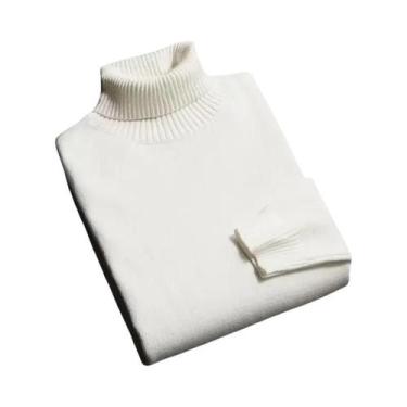 Imagem de Suéter Masculino Slim Fit De Tricô Gola Alta Outono Alta Qualidade Ant