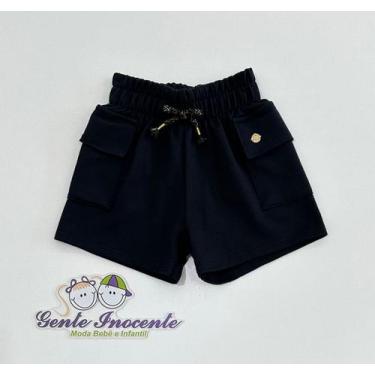Imagem de Shorts 4/14 Milon Preto com Bolsos Cargo e Detalhe Metálico, 6