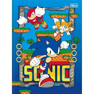 Imagem de Caderno Brochura Costurado Grande Capa Dura Sonic 48 Folhas Tilibra  B