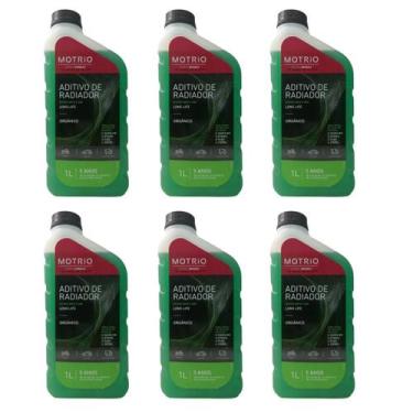 Imagem de Kit 6 Lts Aditivo de Radiador Orgânico Verde Pronto Para Uso - MOTRIO