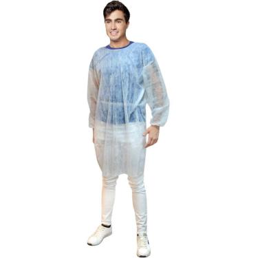 Imagem de Avental De Proteção Descartável Tnt Com Mangas Longa Santa Clara