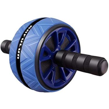 Imagem de Roda abdominal interna rolo de barriga exercício exercício casa fitness abdômen força treinamento azul atualizado