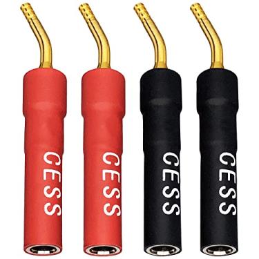 Imagem de Adaptador de plugue banana CESS-054, tipo parafuso para banana de 4 mm, pacote com 4
