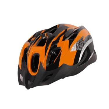 Imagem de YIJU Capacete de bicicleta Capacete de bicicleta leve respirável Mountain Road Bike Capacete de ciclismo para adultos Patins Andar, Laranja