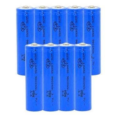 Imagem de Kit 9 Bateria18650 Li-ion  9900mah 4.2v Lanterna Tática Nova - Loaaqui