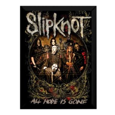 Imagem de Quadro Slipknot All Hope Is Gone Poster Moldurado 42x29 Cm - Fanarte