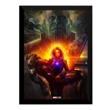 Imagem de Quadro Vingadores Arte Thanos Capitã Marvel Homem De Ferro - Fanarte