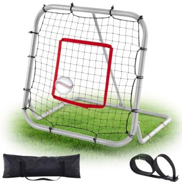 Imagem de Rede de Rebote Portátil de Beisebol e Softbol de 9,5 cm x 7,5 cm com alça de transporte e bolsa de armazenamento Rede de Rebote de Voleibol Aumente suas habilidades defensivas com bolas realistas,