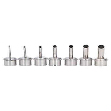 Imagem de 7 PCS Kit de Bico de Ar Quente de Ar, Bocais de Dessoldação de Aço Inoxidável, Diâmetro da Saída de Ar 3mm 4mm 5mm 7mm 8mm 10mm 12mm Com Artesanato para Várias Estações de