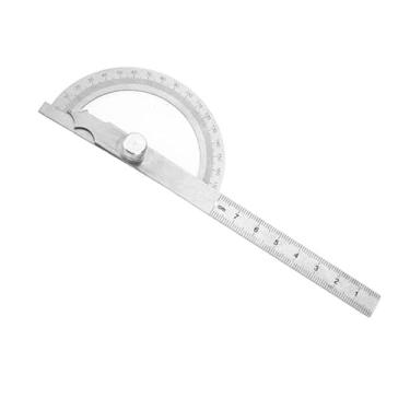 Imagem de Transferidor de Aço Inoxidável, ângulo de ângulo Finder 15cm Régua, 2 Em 1 Combinação para Facilitar a Medição, Leitura Rápida, Disponível Em 3 Tamanhos, Porca de Travamento,