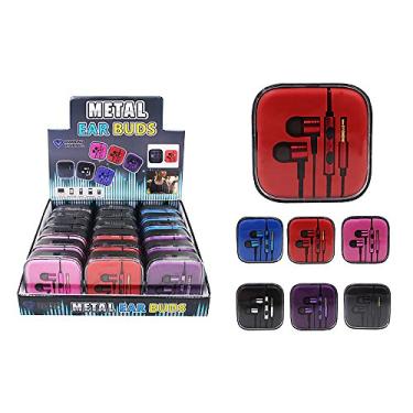 Imagem de Diamond Visions Fones de ouvido de metal de 1 a 1894 polegadas com capa em cores sortidas (1 par)