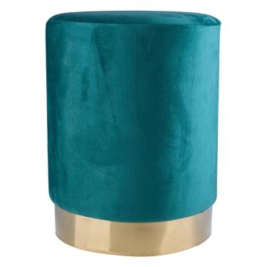 Imagem de Puff Redondo Cazza Soho 35cm Suede Verde