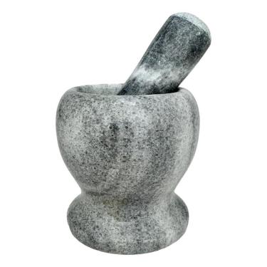 Imagem de 2X Pilão Com Socador Em Mármore Triturador De Temperos Alho