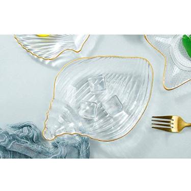 Imagem de HDZWSBVT Tigela de frutas prato de frutas bandeja de frutas conjunto de tigela de frutas Sundae sobremesa aperitivo tigela de frutas prato de frutas moda casa vidro sem chumbo tigela de frutas prato