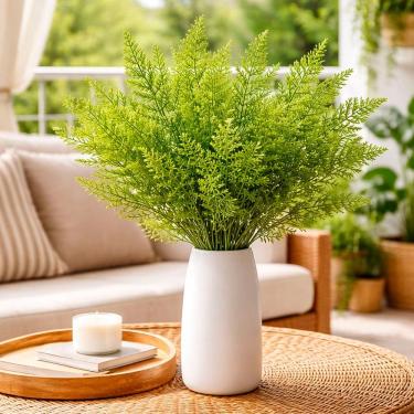Imagem de Galhos Ramo Planta Jardim Samambaia Artificial 40cm Kit 10pç