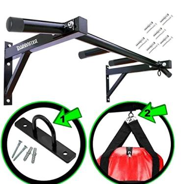 Imagem de Barra Fixa Parede Musculação Pull-up Pegada Neutra E Aberta