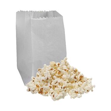 Imagem de 500 Saco De Papel Branco Pipoca Nº3 Pipoqueiro 8x16 (1pct)