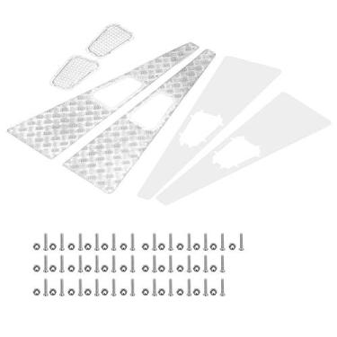 Imagem de Jadpes Acessórios para escala de veículo grade de admissão de placa antiderrapante, grade de metal antiderrapante, peça de atualização de Rc para grade de rastreador de carro 1:10 RC