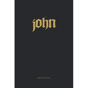 Imagem de Caderno John: Caderno personalizado para homens com nome John - Caderno horrórico com erro gótico - Caderno forrado em branco - Ideal como presente para colega de trabalho... (cadernos e diários com nome personalizados)