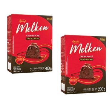 Imagem de Chocolate Em Pó Melken 100% Cacau 200G Harald- Kit 2 Un