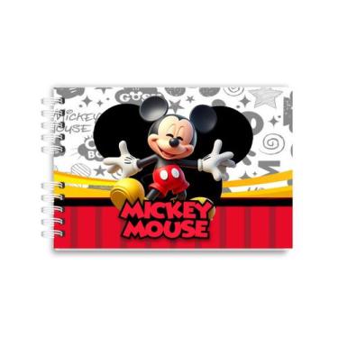 Imagem de Livro Bloco Colorir Mickey Capa holográfica dura 50 Desenhos Coloring 