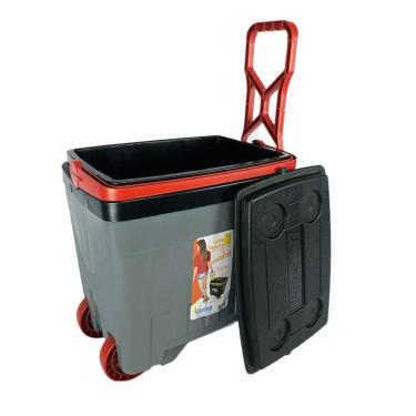 Imagem de Caixa Termica C-rodas Cinza E Vermelho 34l Antares