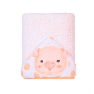 Imagem de Toalha de Banho Bordado Com Capuz Para Bebê Menina e Menino Soft Premi