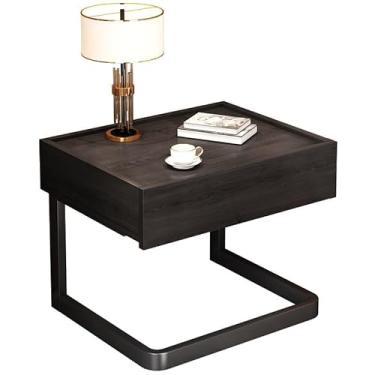 Imagem de Sofá, mesa de cabeceira, moderna, minimalista, leve, luxuosa, quarto, gaveta de cabeceira, armário de cabeceira para casa, prateleira pequena