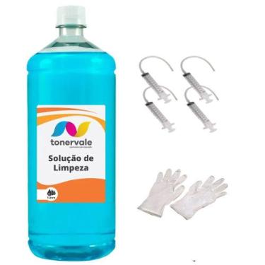 Imagem de 1000ml Solução Limpeza Cartucho Para Impressora Brother - Toner Vale