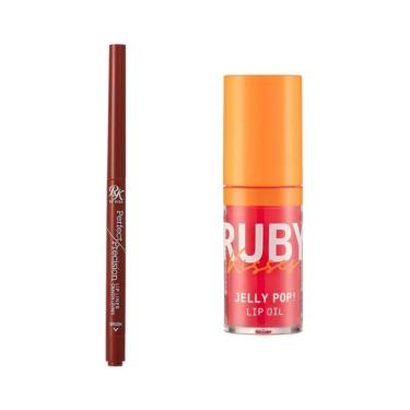 Imagem de Kit Ruby Kisses Lápis Gingerbread+jelly Pop Lip Oi Candy Pop