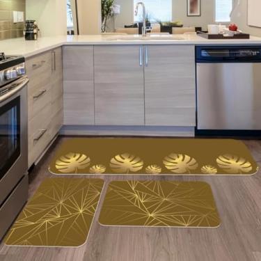 Imagem de Passadeira Cozinha, Kit 3 Tapetes para Cozinha Antiderrapante Mandala Vermelha, Elegante e Refinado(02)