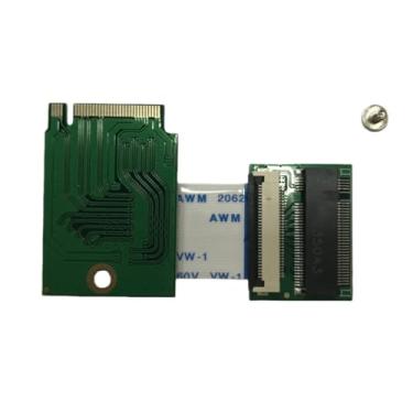 Imagem de suckoo Adaptador de extensão SSD M.2 NVMe PCIe 3.0, placa-mãe de laptop de mesa 2230 a 2230 2242 2260 2280 22110 placa adaptadora conversor de tamanho SSD 90 graus, placa de expansão PCIe 3.0 verde