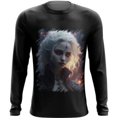 Imagem de Camiseta Manga Longa Vampira Sangue Noturna Morcego Lenda 1 - Kasubeck