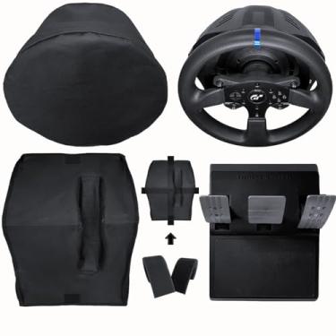 Imagem de Qualicapas Kit de Capas Protetoras para Volante e Base T300RS GT Edition + Capa para Pedais T3PA Simulador Gamer Thrustmaster
