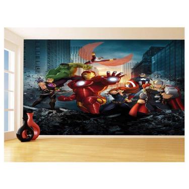 Imagem de Papel De Parede 3D Heróis Vingadores Desenho 3,5M Nhma301