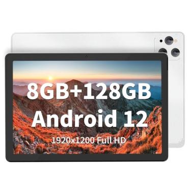 Imagem de VNEIMQN Tablet de 10 polegadas, tela de 1920 x 1200, câmera frontal de 5 MP/traseira de 13 MP, 8 GB de RAM/128 GB ROM/CPU de 8 núcleos, 8000 mAh, tablet Android 12, 10,1 polegadas, 1080p Full HD,