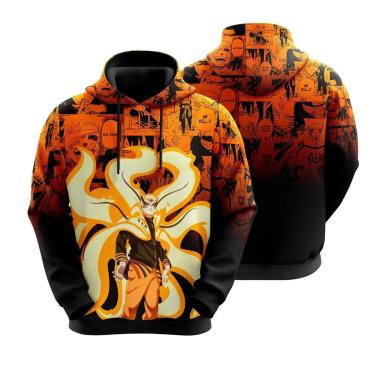 Imagem de Blusa Moletom Sublimação Blusão Full Print com Capuz Anime Novidade-Unissex