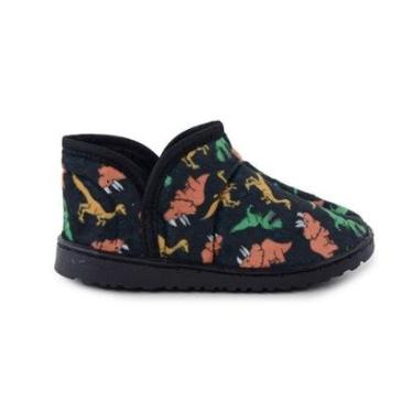 Imagem de Pantufa Infantil Masculina Specht Dino Preto - 1025-Masculino