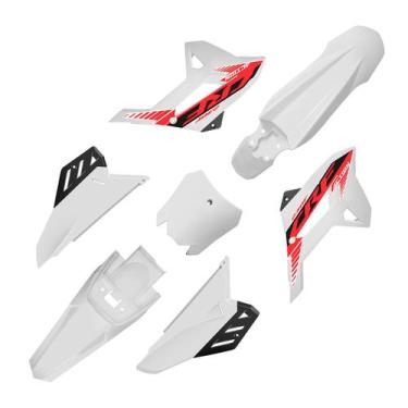 Imagem de Kit Plástico 4CTION Biker C/ Adesivo Crf 230 2008 a 2021 Trilha Motocr